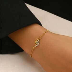 Gold Evil Eye Bracelet Q488